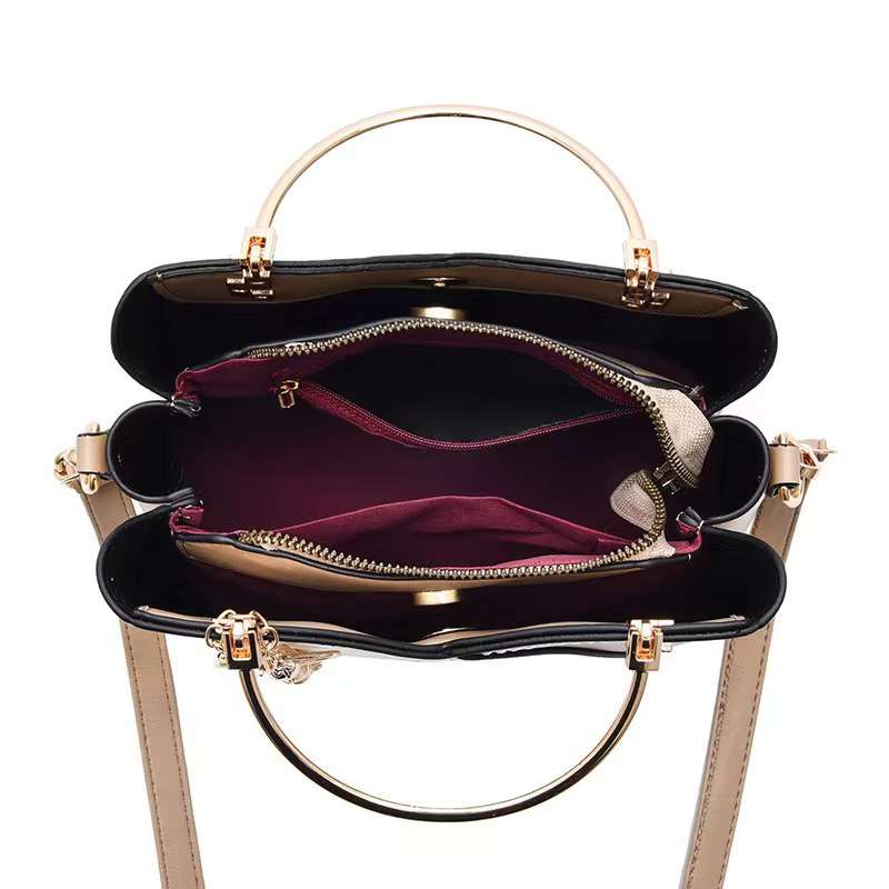 Luxury Korean Style Contrast Women Handbag – Large Capacity Shoulder Messenger Bag