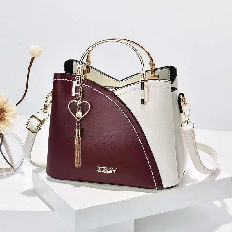 Luxury Korean Style Contrast Women Handbag – Large Capacity Shoulder Messenger Bag