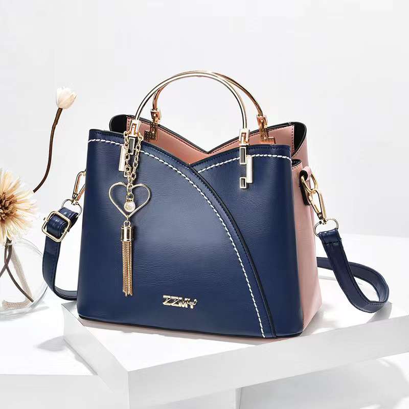 Luxury Korean Style Contrast Women Handbag – Large Capacity Shoulder Messenger Bag