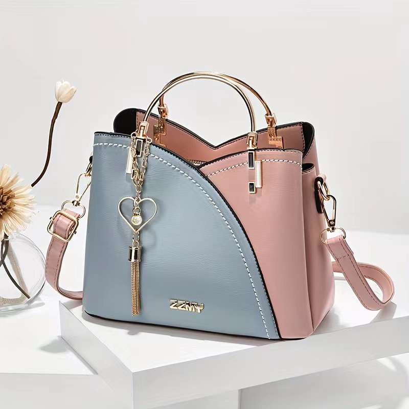 Luxury Korean Style Contrast Women Handbag – Large Capacity Shoulder Messenger Bag