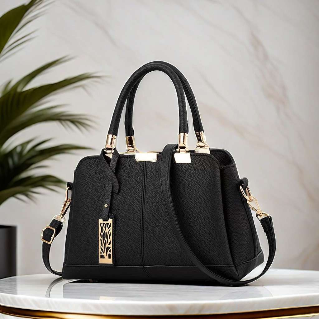 Classic Women’s PU Leather Tote Handbag – Large Capacity Fashion Shoulder Bag