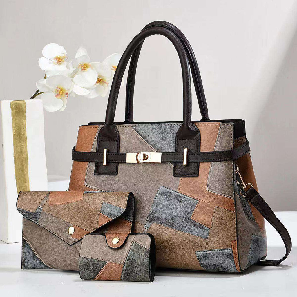 3-in-1 Luxury Handbag Set – Large Capacity Women’s Shoulder & Crossbody Bag Combo