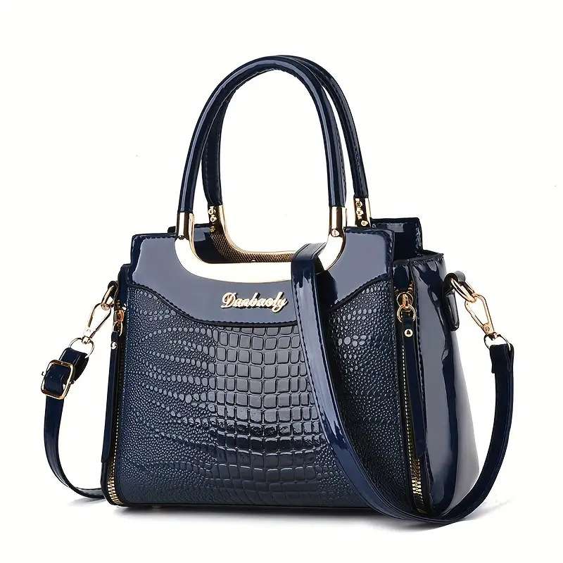 Luxury Crocodile Pattern Handbag – Elegant Women’s Shoulder & Crossbody Bag