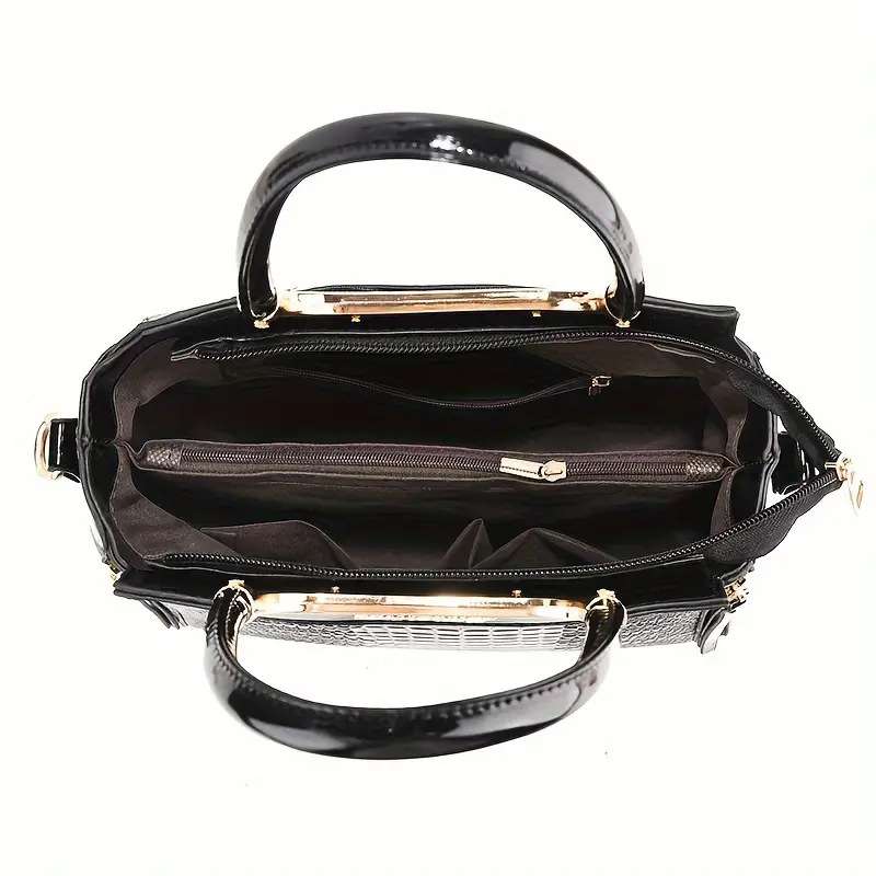 Luxury Crocodile Pattern Handbag – Elegant Women’s Shoulder & Crossbody Bag